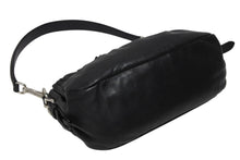 Load image into Gallery viewer, PRADA プラダ ミニワンショルダーバッグ ブラック ラムスキン ブラック イタリア製 シルバー金具 美品 中古 4b011281