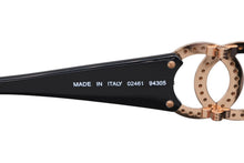 Load image into Gallery viewer, CHANEL シャネル サングラス アイウェア 02461 94305 ココマーク ラインストーン ブラック ゴールド クリア 美品 中古 4b011285