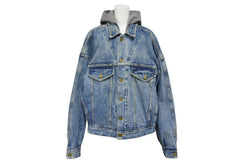 極美品 FEAR OF GOD フィアオブゴッド 5TH Denim Terry Hoodie デニム テリー フーディ ブルー グレー サイズM 中古 4b011306