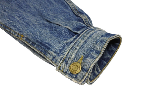 極美品 FEAR OF GOD フィアオブゴッド 5TH Denim Terry Hoodie デニム テリー フーディ ブルー グレー サイズM 中古 4b011306