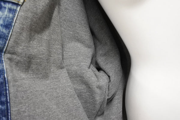 極美品 FEAR OF GOD フィアオブゴッド 5TH Denim Terry Hoodie デニム テリー フーディ ブルー グレー サイズM 中古 4b011306