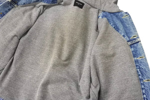極美品 FEAR OF GOD フィアオブゴッド 5TH Denim Terry Hoodie デニム テリー フーディ ブルー グレー サイズM 中古 4b011306