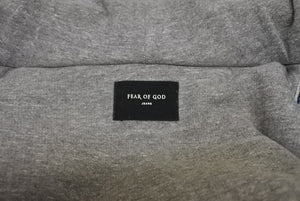 極美品 FEAR OF GOD フィアオブゴッド 5TH Denim Terry Hoodie デニム テリー フーディ ブルー グレー サイズM 中古 4b011306