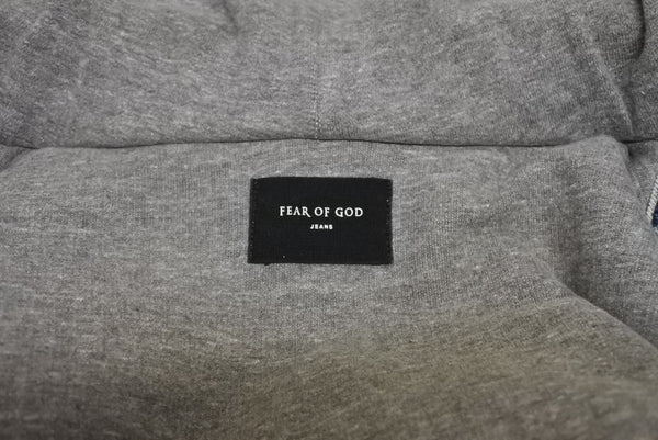 極美品 FEAR OF GOD フィアオブゴッド 5TH Denim Terry Hoodie デニム テリー フーディ ブルー グレー サイズM 中古 4b011306