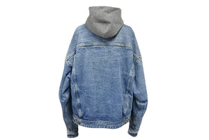 極美品 FEAR OF GOD フィアオブゴッド 5TH Denim Terry Hoodie デニム テリー フーディ ブルー グレー サイズM 中古 4b011306