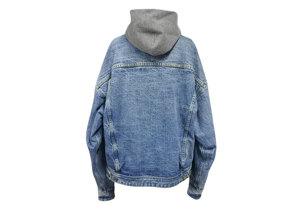 極美品 FEAR OF GOD フィアオブゴッド 5TH Denim Terry Hoodie デニム テリー フーディ ブルー グレー サイズM 中古 4b011306