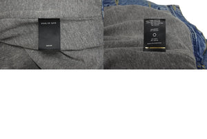 極美品 FEAR OF GOD フィアオブゴッド 5TH Denim Terry Hoodie デニム テリー フーディ ブルー グレー サイズM 中古 4b011306