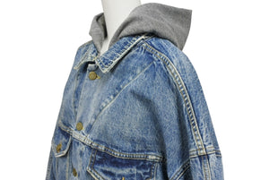 極美品 FEAR OF GOD フィアオブゴッド 5TH Denim Terry Hoodie デニム テリー フーディ ブルー グレー サイズM 中古 4b011306