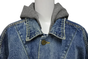 極美品 FEAR OF GOD フィアオブゴッド 5TH Denim Terry Hoodie デニム テリー フーディ ブルー グレー サイズM 中古 4b011306