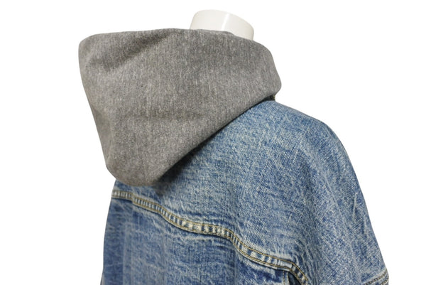 極美品 FEAR OF GOD フィアオブゴッド 5TH Denim Terry Hoodie デニム テリー フーディ ブルー グレー サイズM 中古 4b011306
