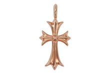 Load image into Gallery viewer, 新品未使用 CHROME HEARTS クロムハーツ 22K タイニークロス ファットクロス 純正 8.8g パヴェダイヤ ペンダント ゴールド 中古 4b011308