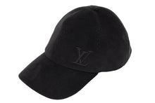 Load image into Gallery viewer, 極美品 LOUIS VUITTON ルイヴィトン キャップ LV コーデュロイ ベースボールキャップ M7242M ダークブラウン レザーストラップ 中古 4b011311