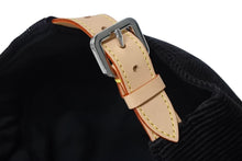 Load image into Gallery viewer, 極美品 LOUIS VUITTON ルイヴィトン キャップ LV コーデュロイ ベースボールキャップ M7242M ダークブラウン レザーストラップ 中古 4b011311