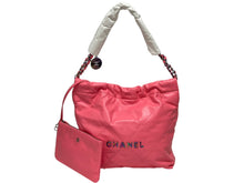 Load image into Gallery viewer, 新品未使用 CHANEL シャネル CHANEL 22 スモール ハンドバッグ AS3260 ランダム番台 ココマーク シャイニーカーフスキン ピンク 中古 4b011318