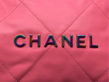 Load image into Gallery viewer, 新品未使用 CHANEL シャネル CHANEL 22 スモール ハンドバッグ AS3260 ランダム番台 ココマーク シャイニーカーフスキン ピンク 中古 4b011318