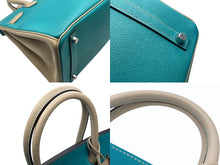 Load image into Gallery viewer, 極美品 SPO HERMES エルメス バーキン30 ハンドバッグ ヴォーエプソン ブルーパオン トレンチ マットシルバー金具 D刻印 中古 4b011322