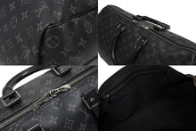 Load image into Gallery viewer, LOUIS VUITTON ルイヴィトン キーポル バンドリエール45 ボストンバッグ M40569 モノグラム エクリプス ブラック 美品 中古 4b011323