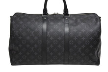 Load image into Gallery viewer, LOUIS VUITTON ルイヴィトン キーポル バンドリエール45 ボストンバッグ M40569 モノグラム エクリプス ブラック 美品 中古 4b011323