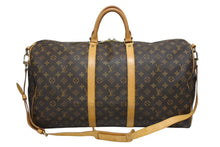 Load image into Gallery viewer, LOUIS VUITTON ルイヴィトン キーポル バンドリエール55 ボストンバッグ M41414 モノグラム ブラウン 美品 中古 4b011326