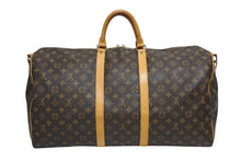 Load image into Gallery viewer, LOUIS VUITTON ルイヴィトン キーポル バンドリエール55 ボストンバッグ M41414 モノグラム ブラウン 美品 中古 4b011326