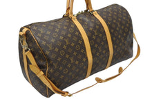 Load image into Gallery viewer, LOUIS VUITTON ルイヴィトン キーポル バンドリエール55 ボストンバッグ M41414 モノグラム ブラウン 美品 中古 4b011326