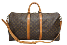 Load image into Gallery viewer, LOUIS VUITTON ルイヴィトン キーポル バンドリエール55 ボストンバッグ M41414 モノグラム ブラウン 美品 中古 4b011327