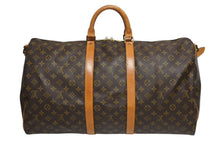 Load image into Gallery viewer, LOUIS VUITTON ルイヴィトン キーポル バンドリエール55 ボストンバッグ M41414 モノグラム ブラウン 美品 中古 4b011327