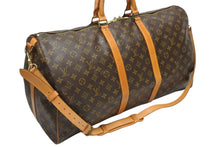 Load image into Gallery viewer, LOUIS VUITTON ルイヴィトン キーポル バンドリエール55 ボストンバッグ M41414 モノグラム ブラウン 美品 中古 4b011327