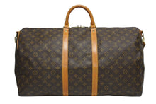 Load image into Gallery viewer, LOUIS VUITTON ルイヴィトン キーポル バンドリエール55 ボストンバッグ M41414 モノグラム ブラウン 美品 中古 4b011328