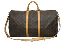 Load image into Gallery viewer, 極美品 LOUIS VUITTON ルイヴィトン キーポル バンドリエール55 ボストンバッグ M41414 モノグラム ブラウン 中古 4b011330