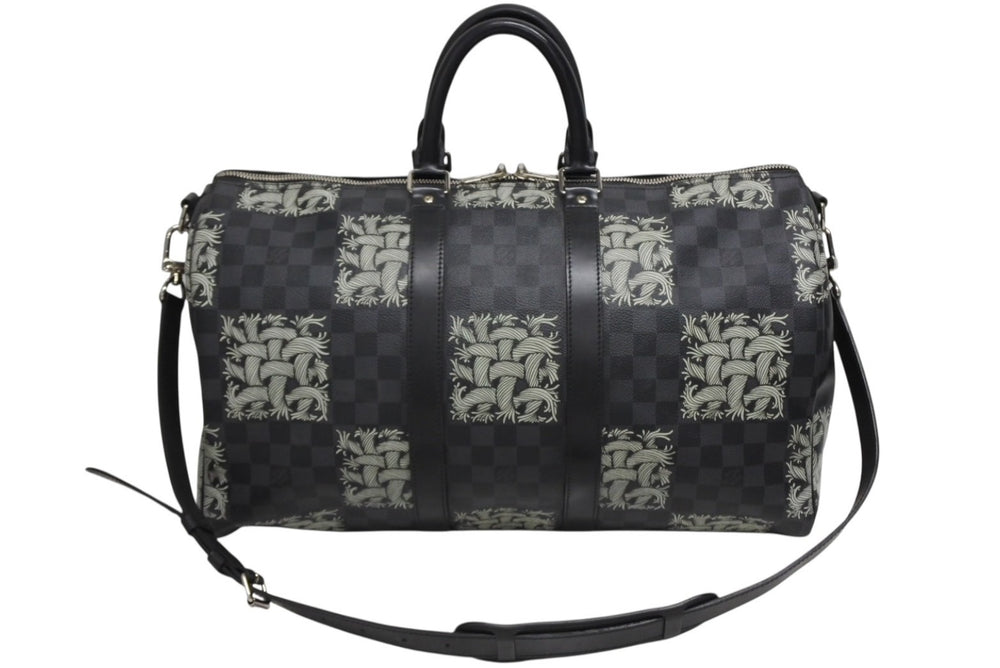 LOUIS VUITTON ルイヴィトン キーポル バンドリエール45 ボストンバッグ N41573 クリストファー ネメス ダミエ 美品 中古 4b011341