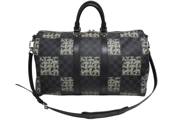 LOUIS VUITTON ルイヴィトン キーポル バンドリエール45 ボストンバッグ N41573 クリストファー ネメス ダミエ 美品 中古 4b011341