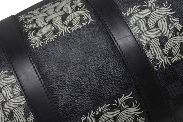 LOUIS VUITTON ルイヴィトン キーポル バンドリエール45 ボストンバッグ N41573 クリストファー ネメス ダミエ 美品 中古 4b011341