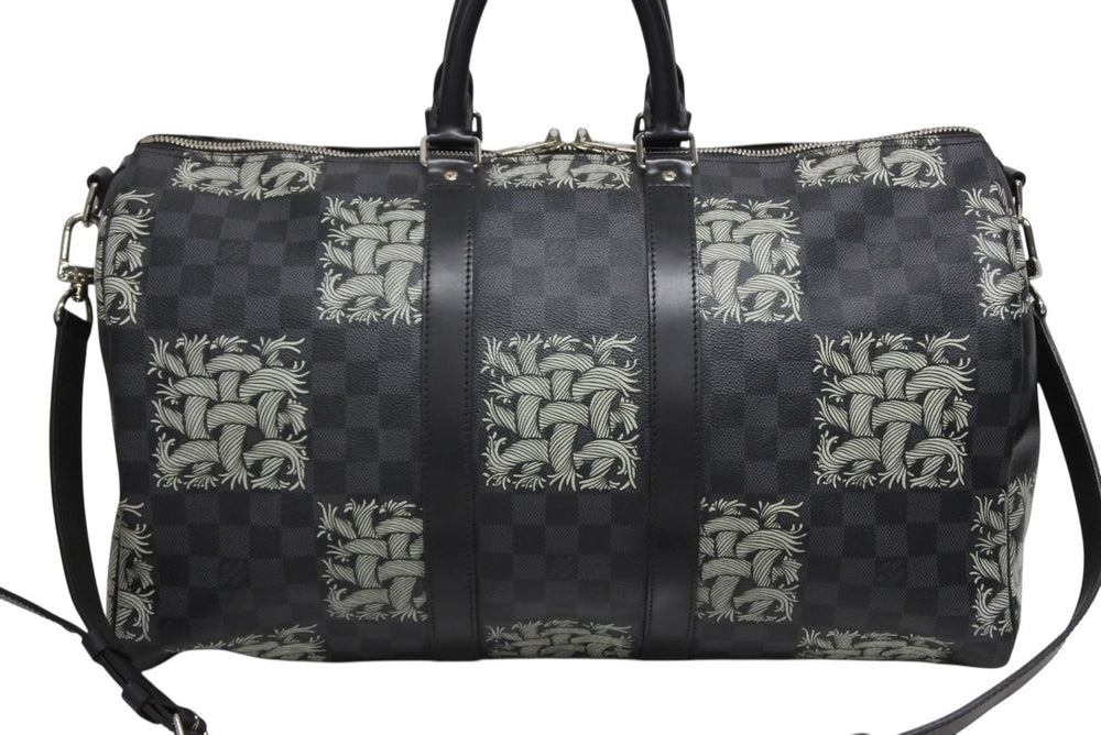 LOUIS VUITTON ルイヴィトン キーポル バンドリエール45 ボストンバッグ N41573 クリストファー ネメス ダミエ 美品 中古 4b011341