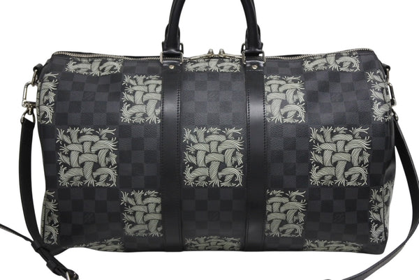 LOUIS VUITTON ルイヴィトン キーポル バンドリエール45 ボストンバッグ N41573 クリストファー ネメス ダミエ 美品 中古 4b011341