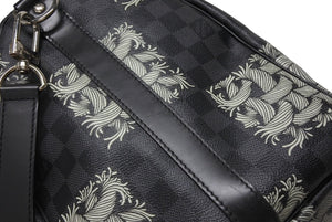 LOUIS VUITTON ルイヴィトン キーポル バンドリエール45 ボストンバッグ N41573 クリストファー ネメス ダミエ 美品 中古 4b011341