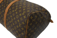 Load image into Gallery viewer, LOUIS VUITTON ルイヴィトン キーポル55 ボストンバッグ M41424 モノグラム PVC ヌメ革 ブラウン 良品 中古 4b010836