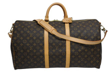 Load image into Gallery viewer, 極美品 LOUIS VUITTON ルイヴィトン キーポル バンドリエール55 ボストンバッグ M41414 モノグラム ブラウン 中古 4b011381