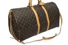 Load image into Gallery viewer, 極美品 LOUIS VUITTON ルイヴィトン キーポル バンドリエール55 ボストンバッグ M41414 モノグラム ブラウン 中古 4b011381