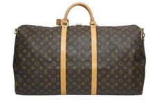 Load image into Gallery viewer, LOUIS VUITTON ルイヴィトン キーポルバンドリエール60 ボストンバッグ M41412 モノグラム PVC ヌメ革 ブラウン 美品 中古 4b011359