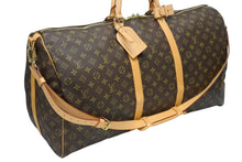 Load image into Gallery viewer, LOUIS VUITTON ルイヴィトン キーポルバンドリエール60 ボストンバッグ M41412 モノグラム PVC ヌメ革 ブラウン 美品 中古 4b011359