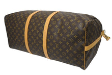 Load image into Gallery viewer, LOUIS VUITTON ルイヴィトン キーポルバンドリエール60 ボストンバッグ M41412 モノグラム PVC ヌメ革 ブラウン 美品 中古 4b011359