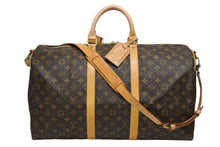 Load image into Gallery viewer, LOUIS VUITTON ルイヴィトン キーポル バンドリエール50 ボストンバッグ M41416 モノグラム PVC レザー 美品 中古 4b011396