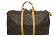 Load image into Gallery viewer, LOUIS VUITTON ルイヴィトン キーポル バンドリエール50 ボストンバッグ M41416 モノグラム PVC レザー 美品 中古 4b011396