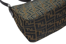 画像をギャラリービューアに読み込む, 極美品 FENDI フェンディ マンマバケット ワンショルダーバッグ 26325 ズッカ柄 ラインストーン ブラウン シルバー金具 中古 4b010194