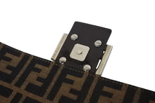 画像をギャラリービューアに読み込む, 極美品 FENDI フェンディ マンマバケット ワンショルダーバッグ 26325 ズッカ柄 ラインストーン ブラウン シルバー金具 中古 4b010194