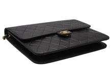 Load image into Gallery viewer, CHANEL シャネル Sフラップ チェーンショルダーバッグ 2番台 ラムスキン ココマーク ブラック ゴールド金具 美品 中古 4b011356