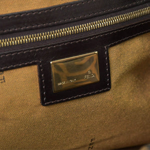Very good condition FENDI handbag 8BH186 Zucca pattern all over pattern canvas leather brown gold hardware used 4b011363