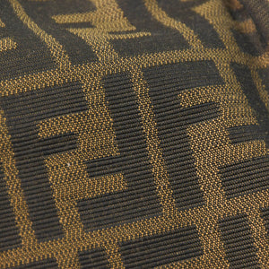 Very good condition FENDI handbag 8BH186 Zucca pattern all over pattern canvas leather brown gold hardware used 4b011363