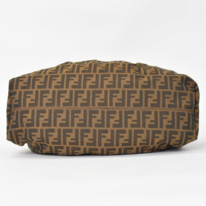 Very good condition FENDI handbag 8BH186 Zucca pattern all over pattern canvas leather brown gold hardware used 4b011363